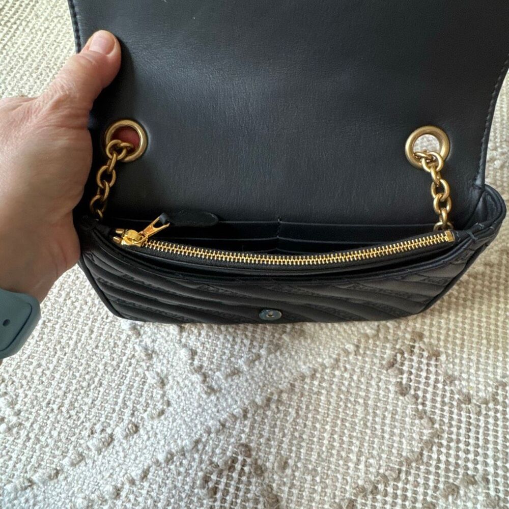 Balenciaga Calfskin Logo Matelasse Chain Strap Blanket Reporter XS Black NWT - Picture 13 of 16